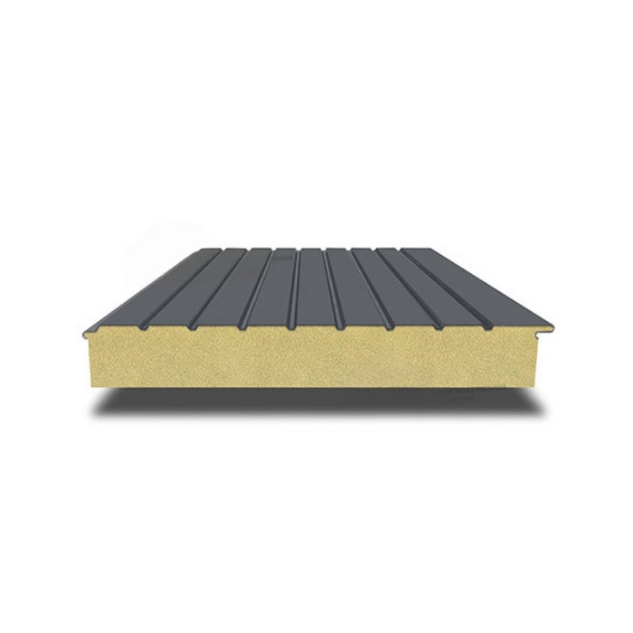 Двухслойная сэндвич-панель с минеральной ватой, 1200х120 мм, 0.5 Текстурированный полиэстер