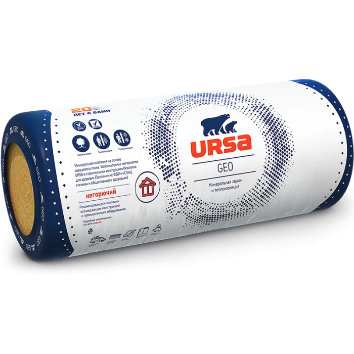 Утеплитель Ursa Geo М-25Ф 100х1200х4500